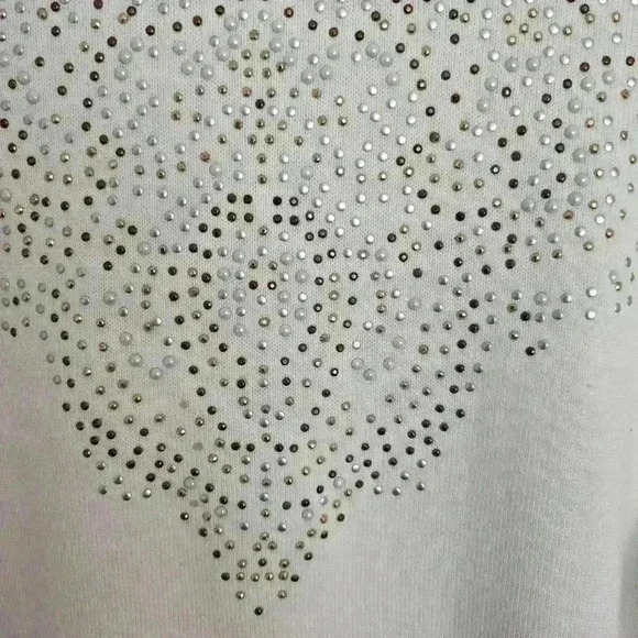 Alia Petites Women's Jeweled  Sweater - Picture 2 of 3